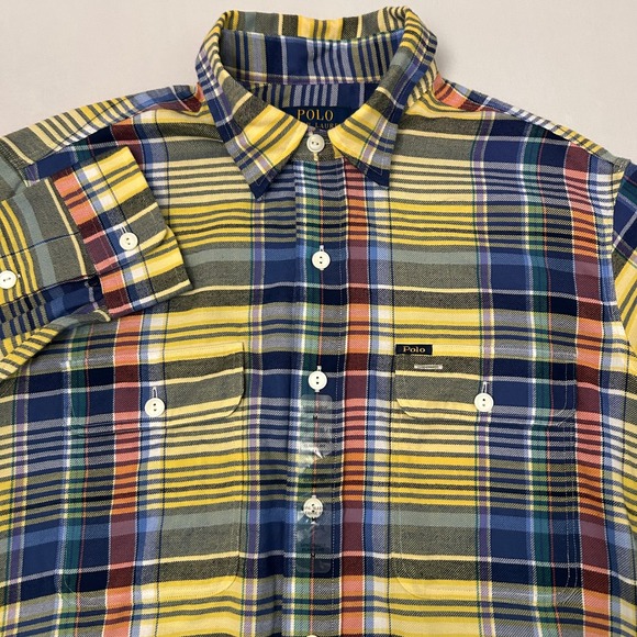 Polo Ralph Lauren Mens M Classic Fit Performance Plaid Flannel Button Down NEW‎
